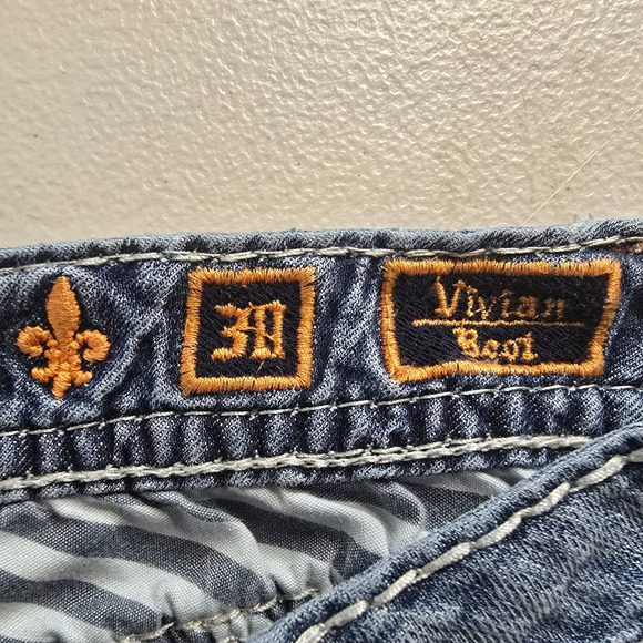 Rock Revival Jeans Women's 30 Blue Vivian Boot Distressed & Fade - Picture 4 of 16